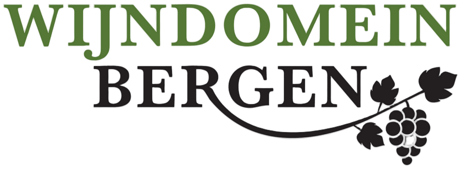Logo van Wijndomein Bergen met druiventak