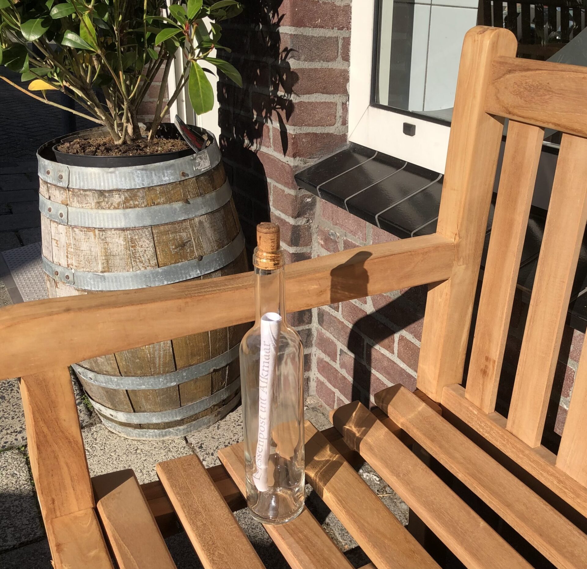 Waar staat het flesje?