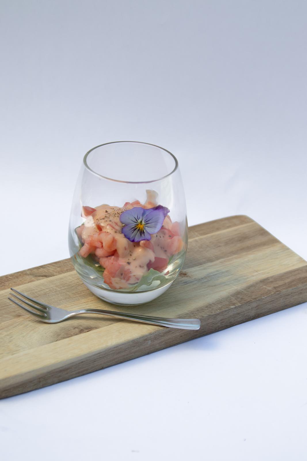 Romantische garnalencocktail