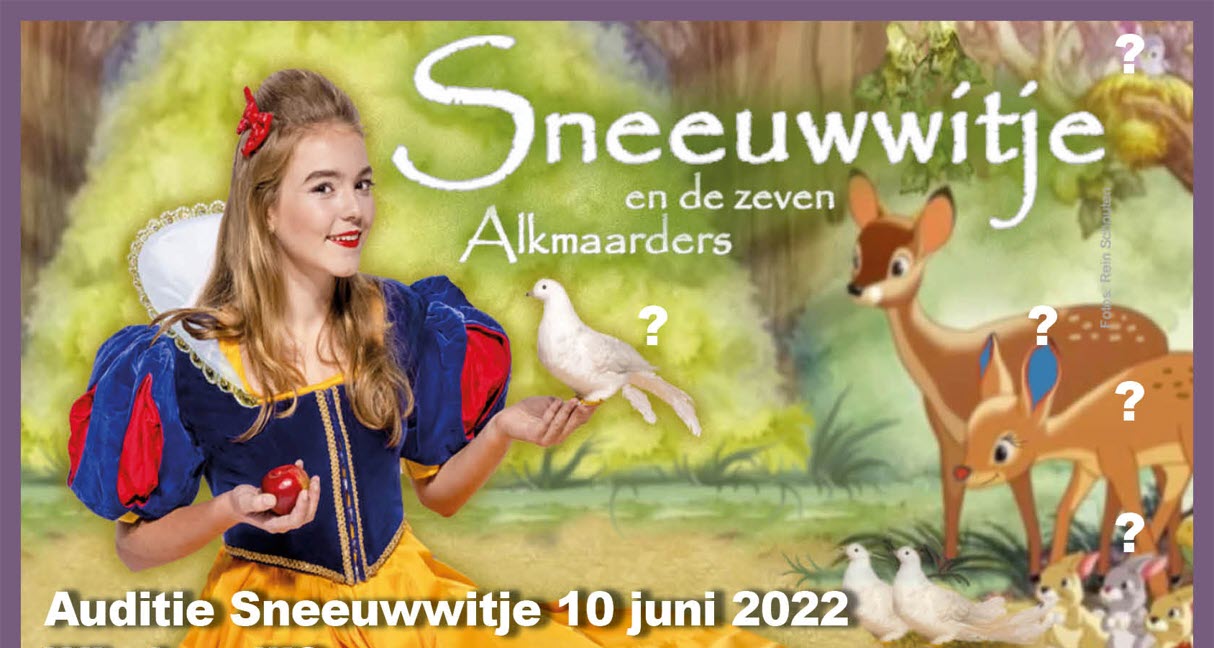 Audities voor Sneeuwwitje en de zeven Alkmaarders