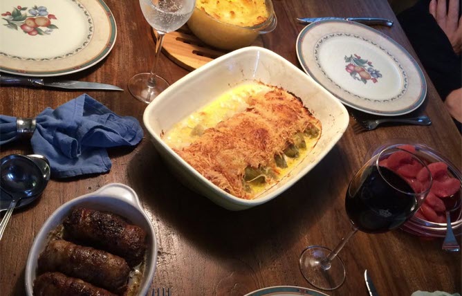 Brussels lof met bacon en kaas