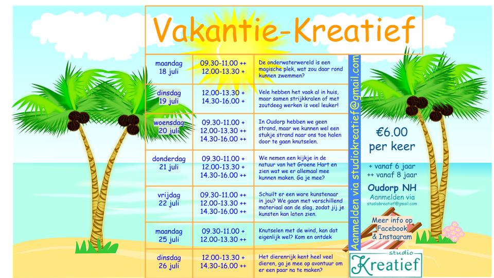 Vier de zomer samen met Studio Kreatief!
