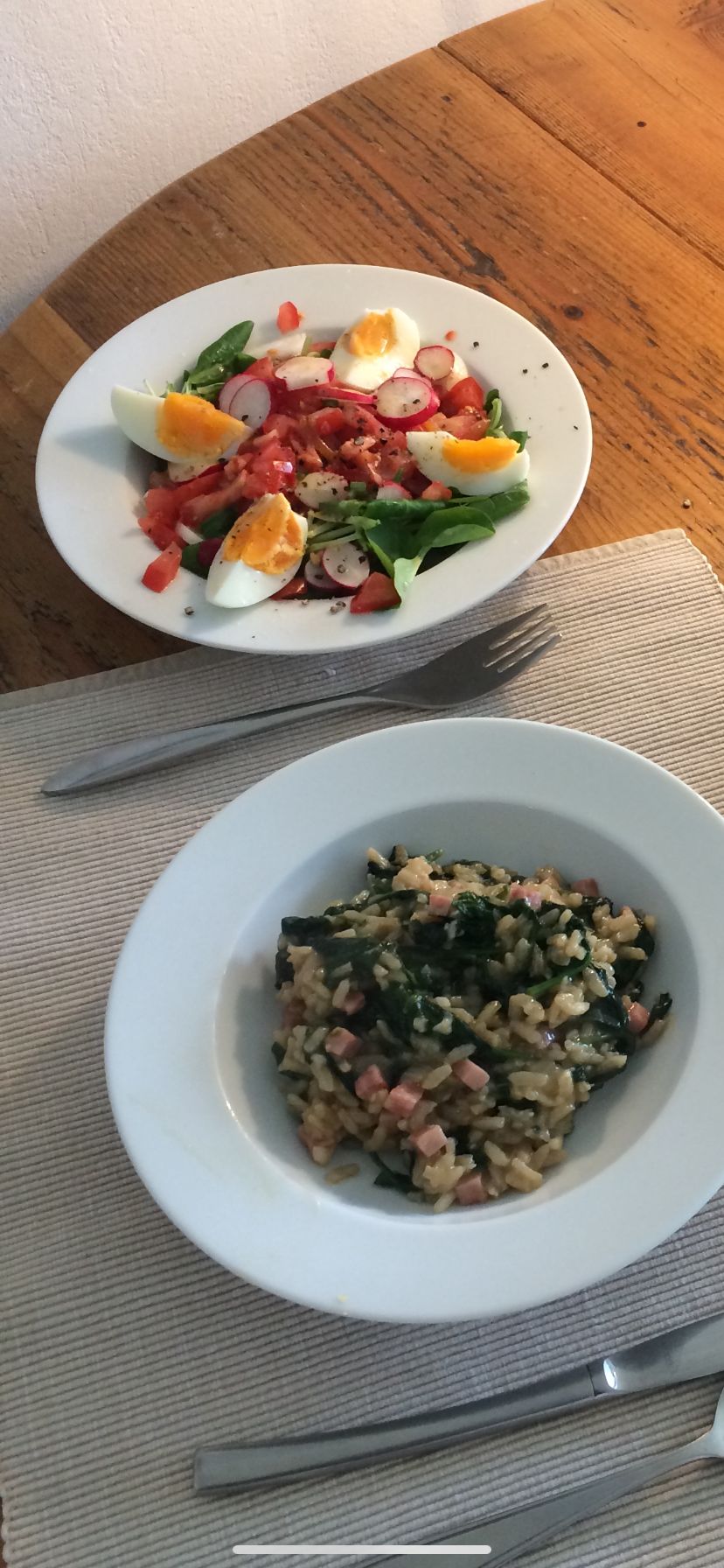 Vega risotto met gemengde paddenstoelen en groene erwtjes