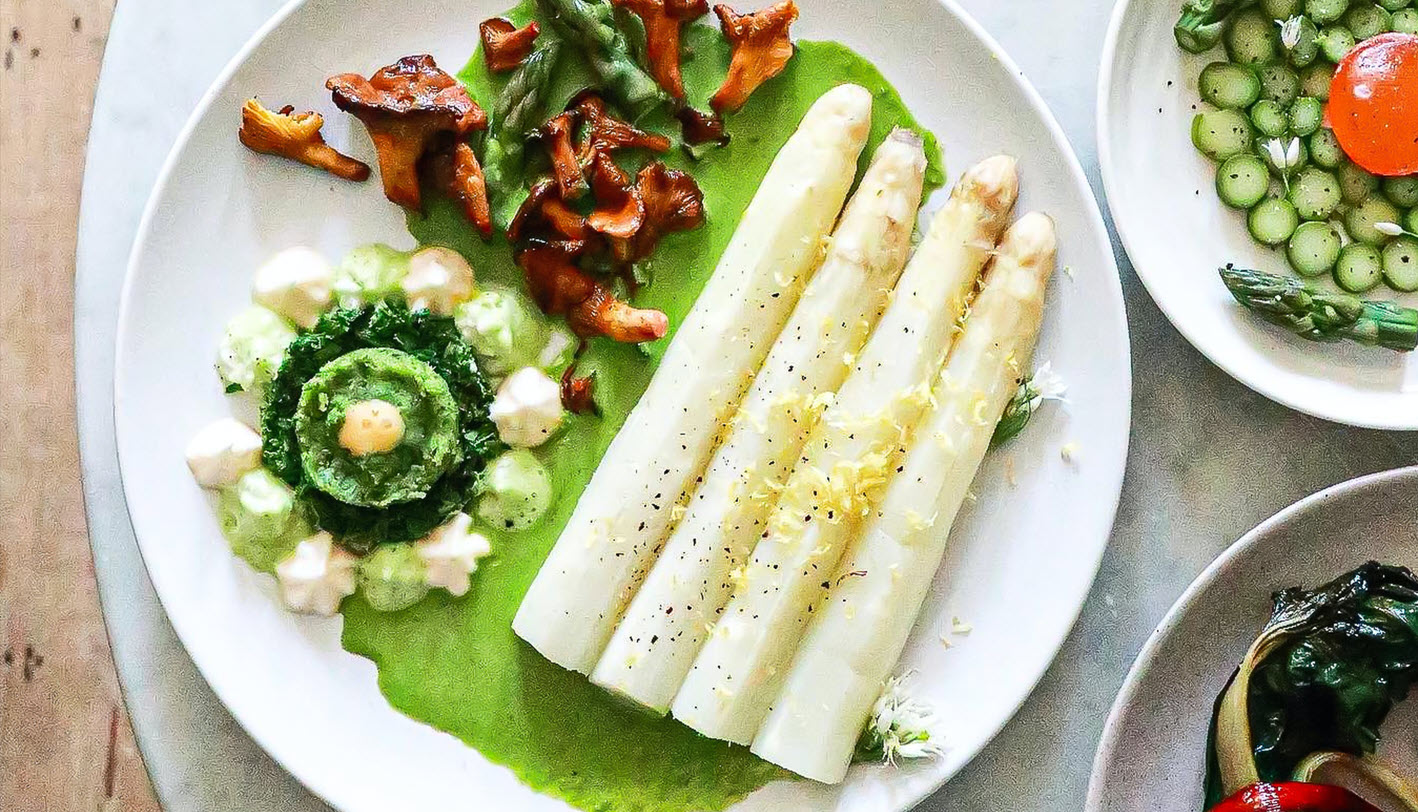 Hollandse Asperges en Zeebaars uit de Noordzee