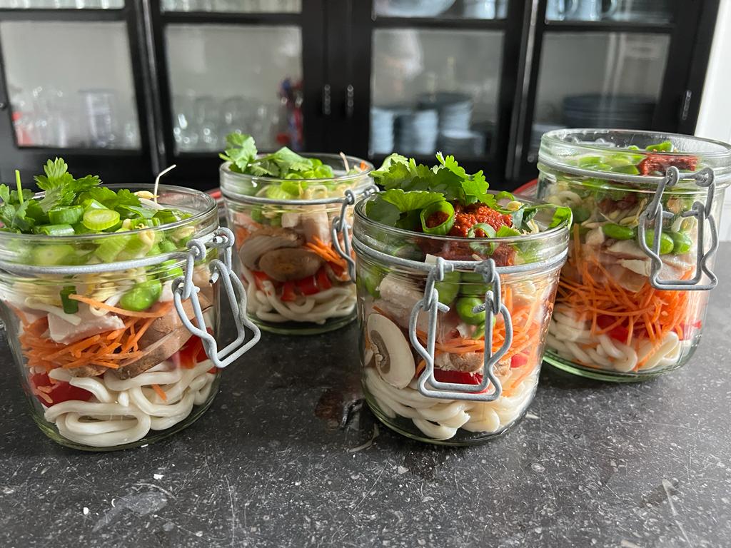 Mason jar noodles