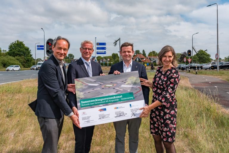 Rotonde met fietstunnel N9 – Kogendijk – Helderseweg