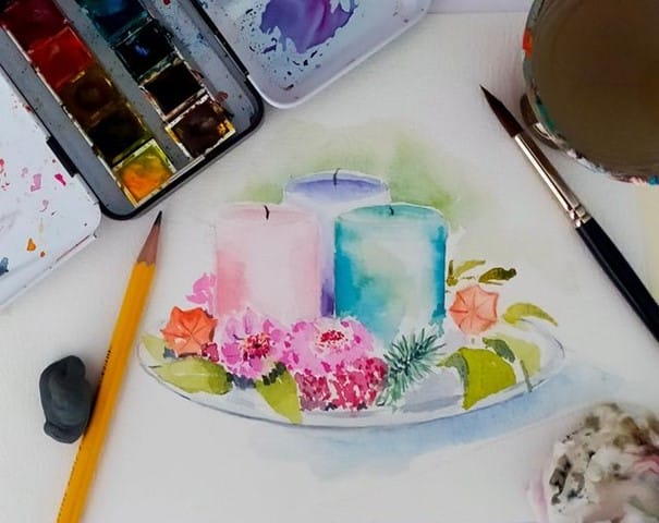 Aquarellen bij MarZ Kreatiek