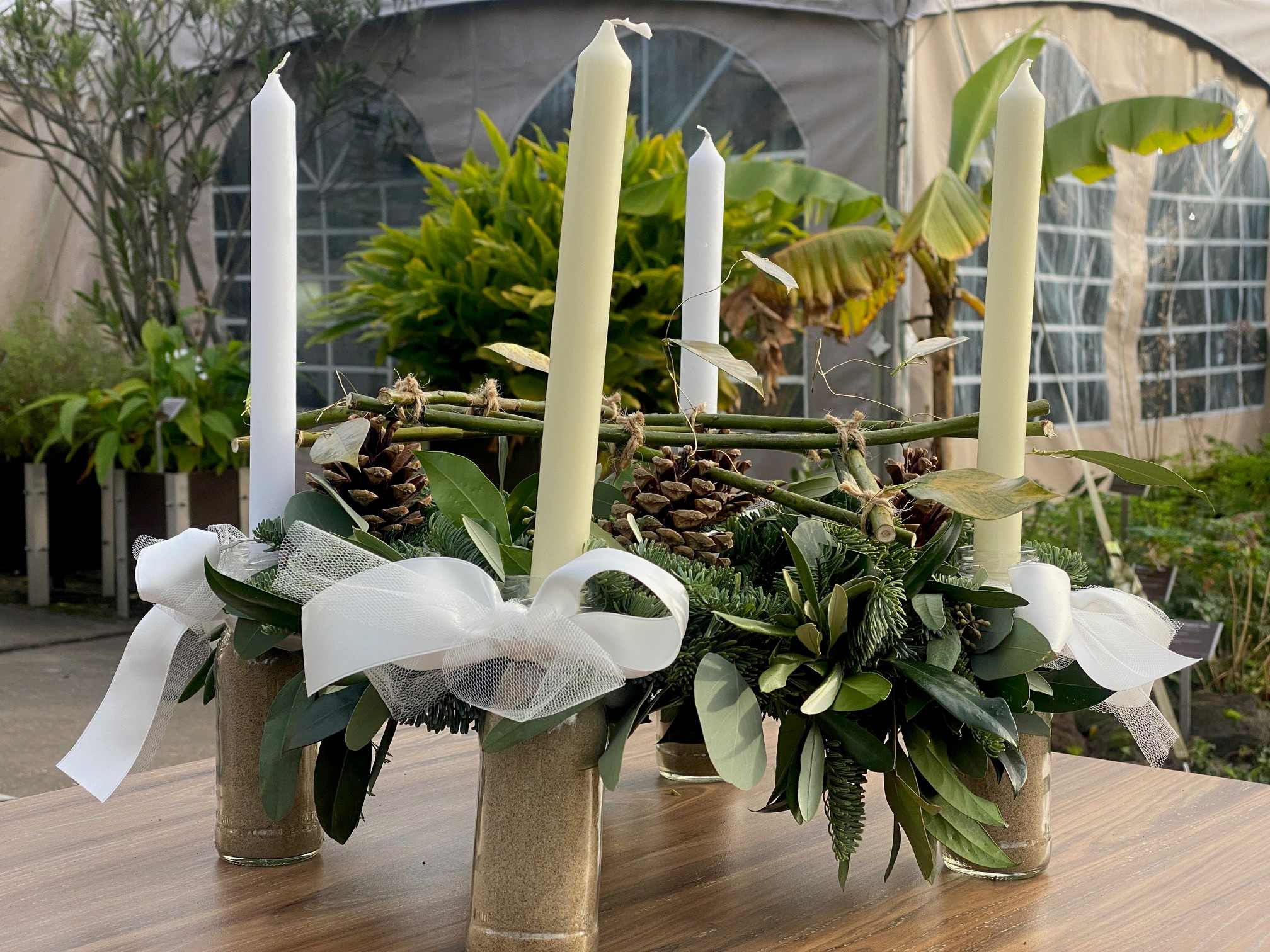 Workshop adventskrans maken in Hortus Alkmaar