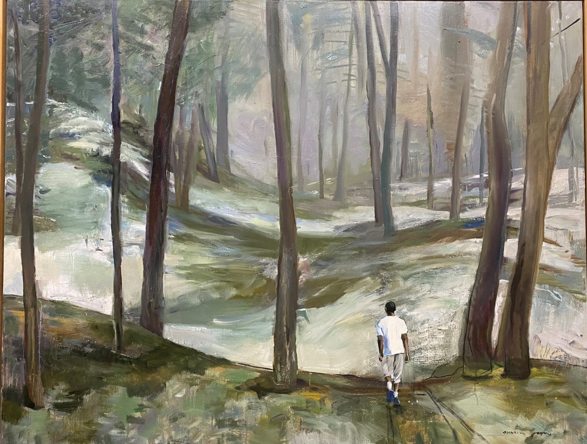 Winterkunst tussen de boodschappen