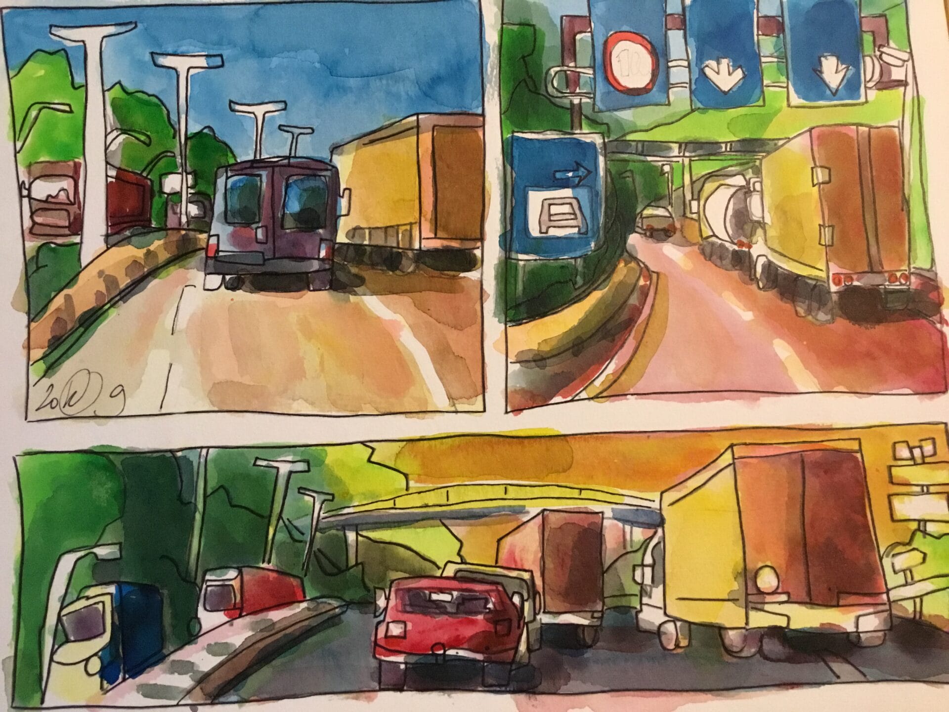 Kees Oosterbaan Aquarellen bij Jumbo Monique