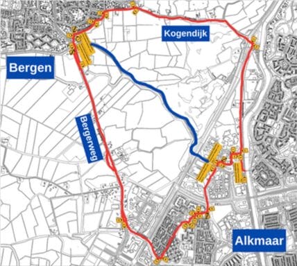 Het Sluispolderfietspad is van 21 februari tot eind juni gesloten