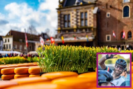 Laurens ten Dam opent Tulpenkaasmarkt Alkmaar