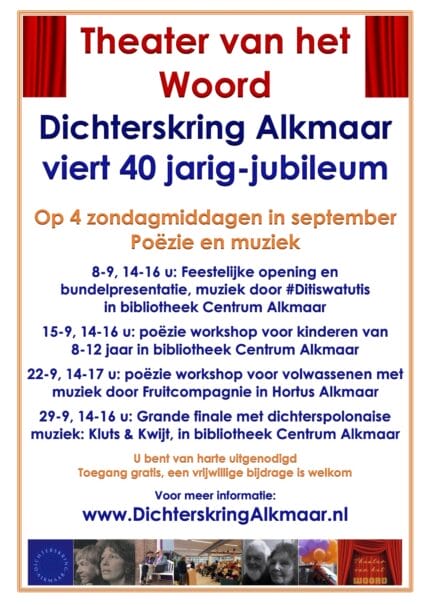 Jubileum Dichterskring Alkmaar