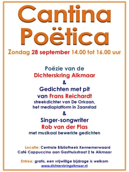 Cantina Poëtica laat de bieb zingen